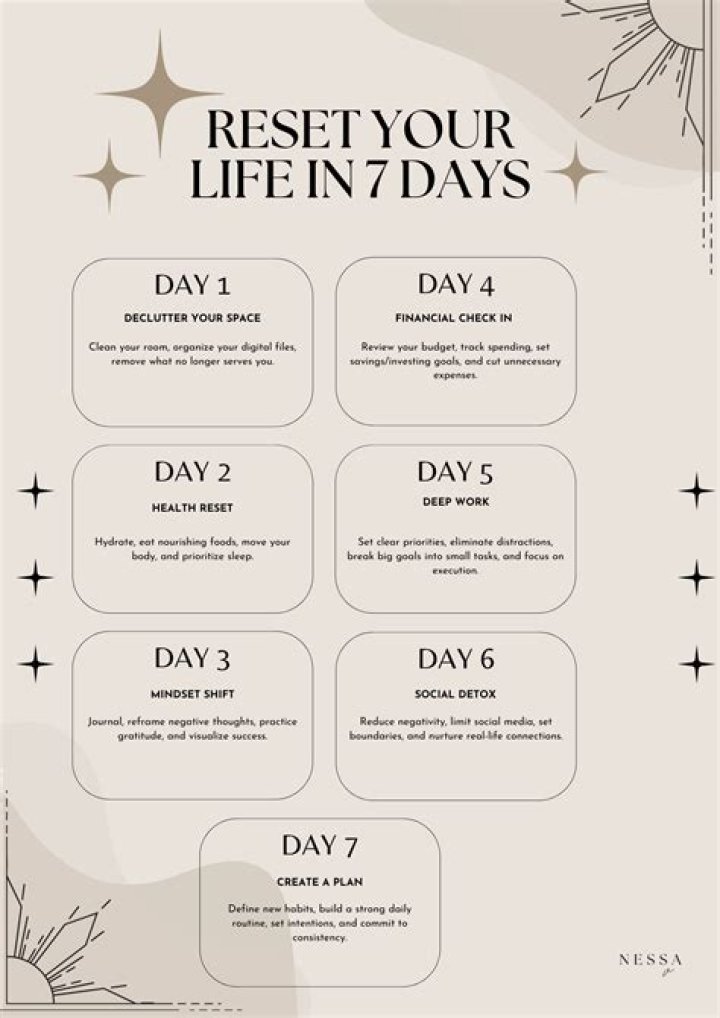 How can I improve my life in 7 days?
