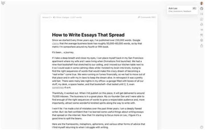 Is there an AI that writes essays?