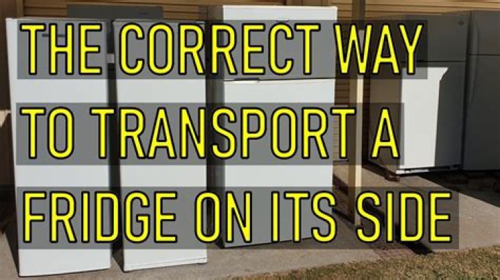 What happens when you lay a refrigerator on its side?